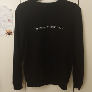 Black long sleeved sweatshirt